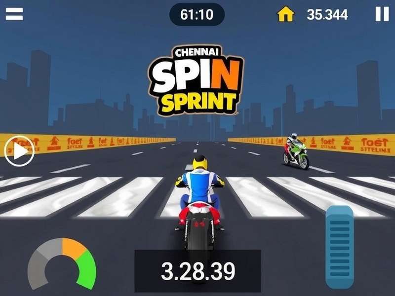 Chennai Spin Sprint gameplay screenshot showing racing action